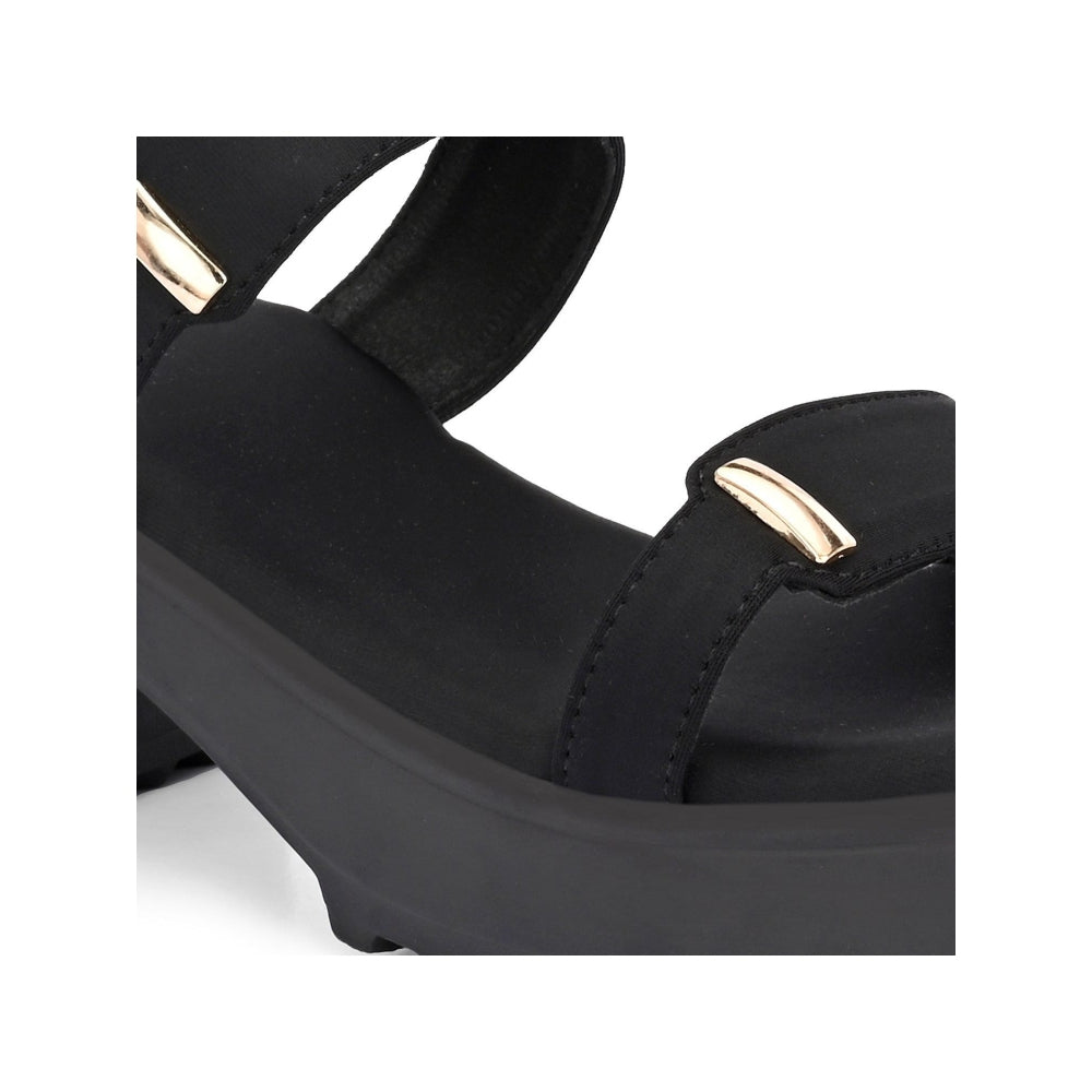Valentino Women Double Strap Chunky Block Heel Sandal