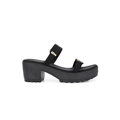 Valentino Women Double Strap Chunky Block Heel Sandal