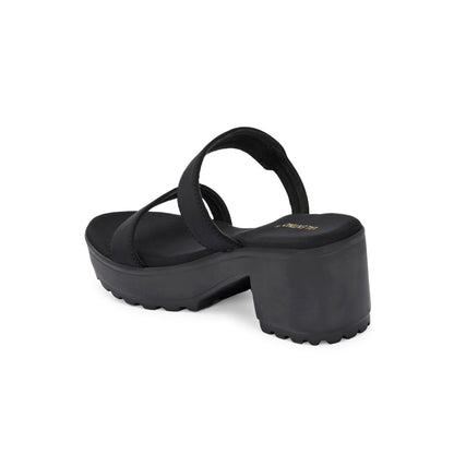 Valentino Women Double Strap Chunky Block Heel Sandal