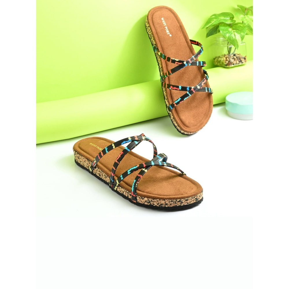 Valentino Women Colourful Strap Sandals - Premium Collection
