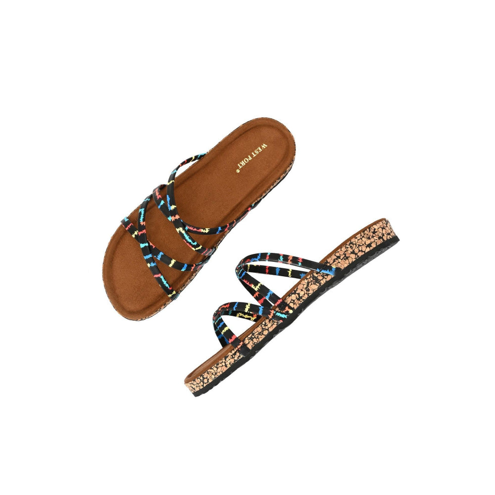 Valentino Women Colourful Strap Sandals - Premium Collection
