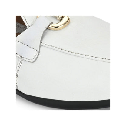 Valentino Women White Premium Leather Loafers