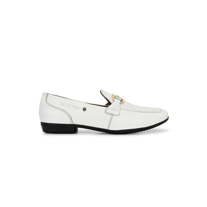 Valentino Women White Premium Leather Loafers