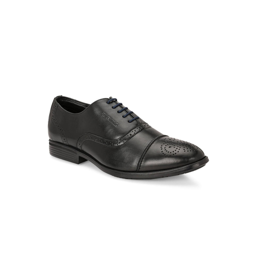 Valentino Men Premium Leather Lace-Up Formal Brogue Shoes
