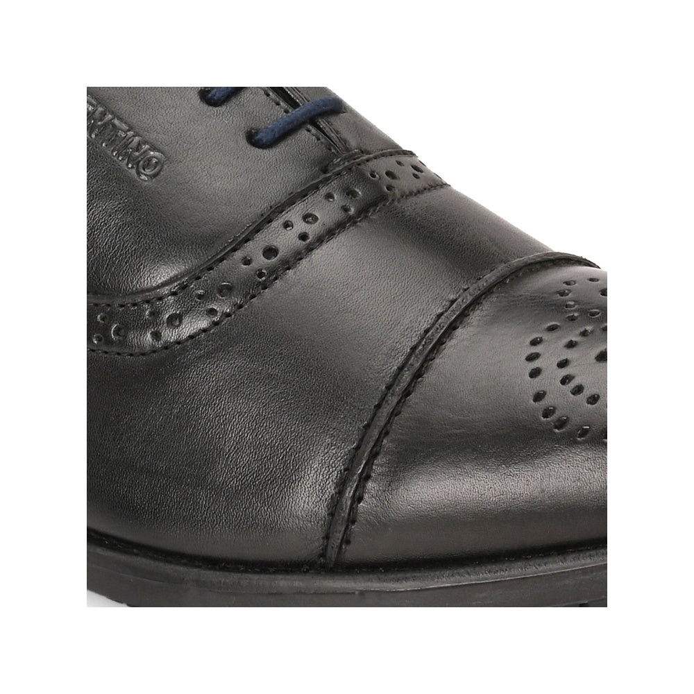 Valentino Men Premium Leather Lace-Up Formal Brogue Shoes