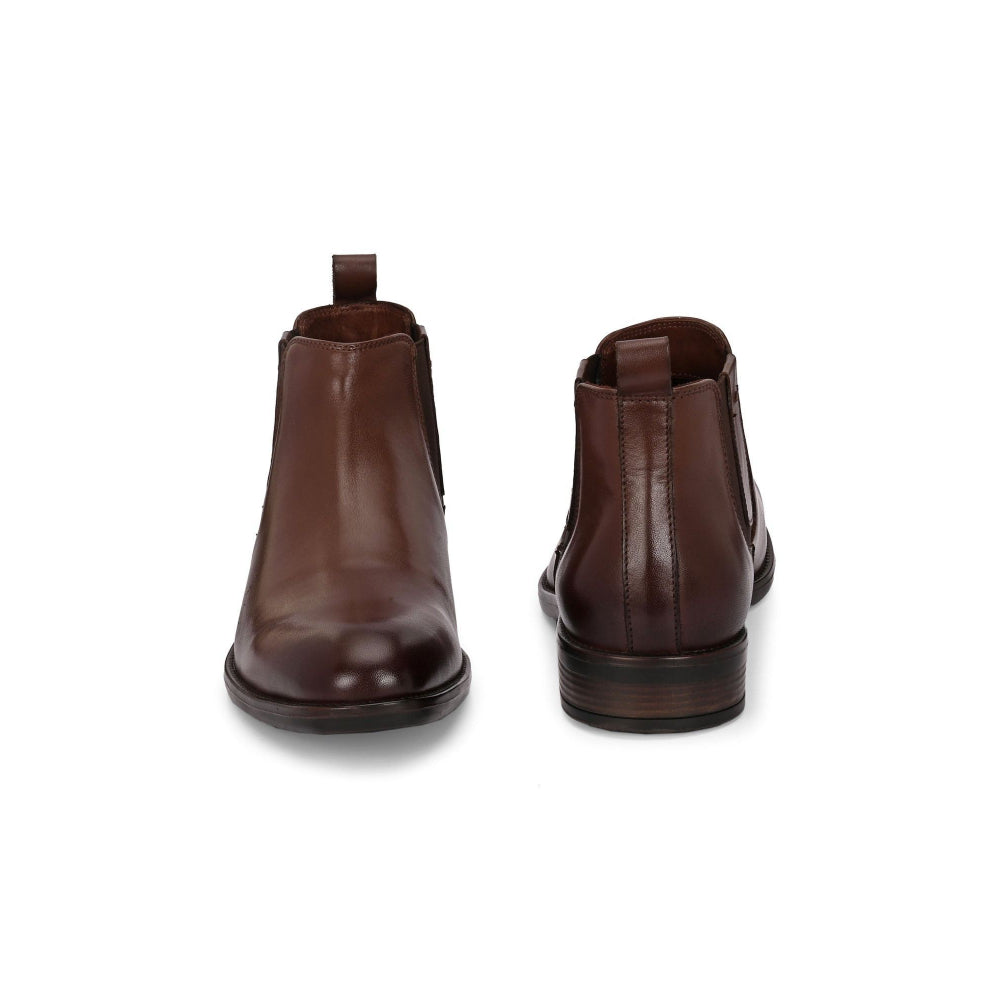 Valentino Men Premium Leather Ankle Chelsea Boot