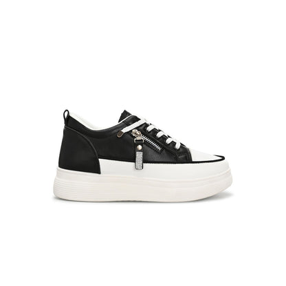 Valentino Women Black Chunky Lace-Up Sneakers