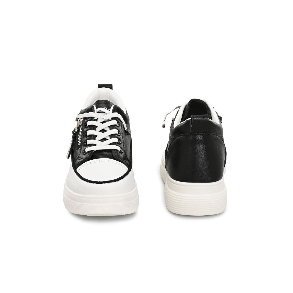 Valentino Women Black Chunky Lace-Up Sneakers