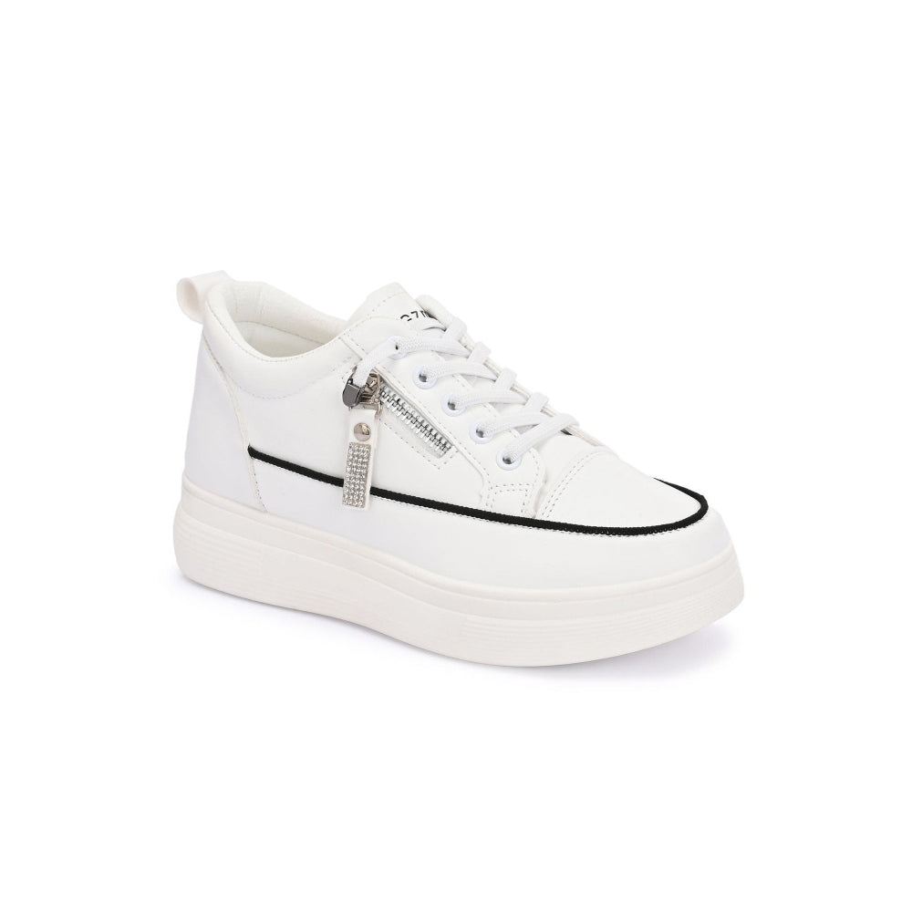 Valentino Women Chunky Lace-Up White Sneakers