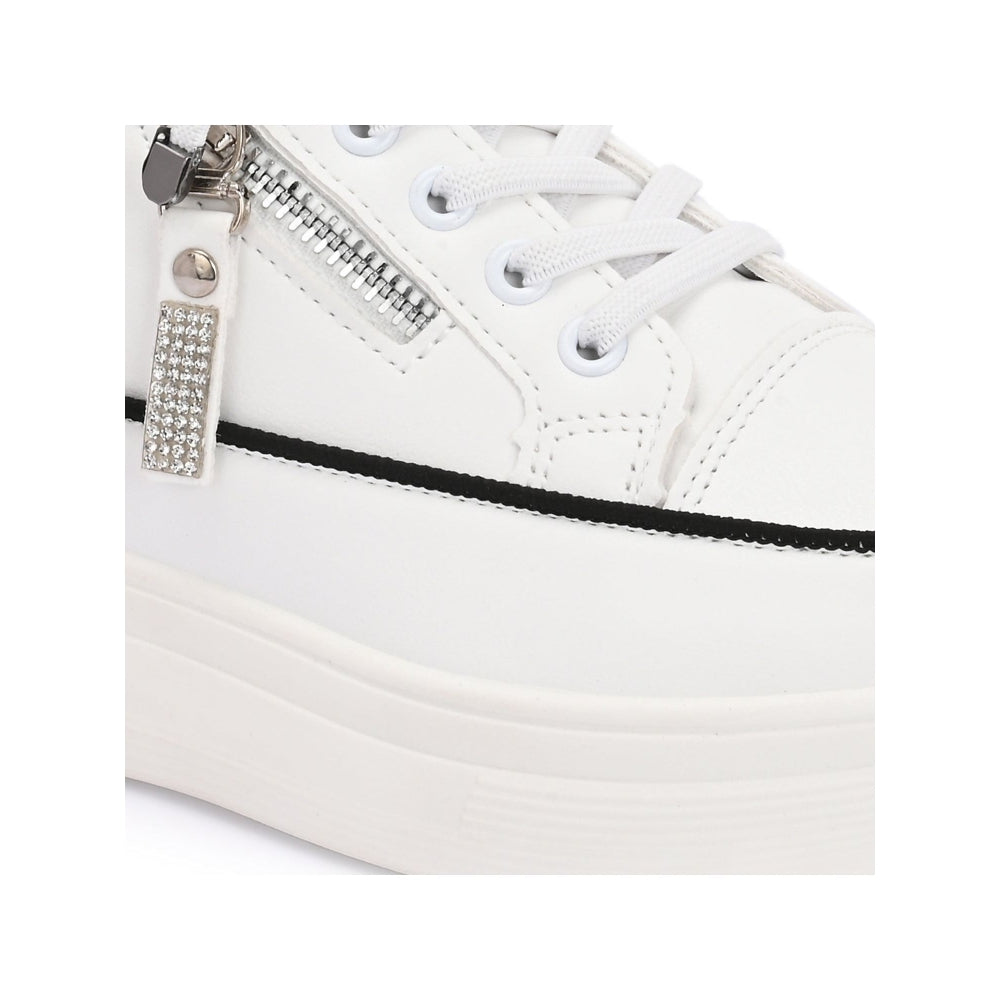 Valentino Women Chunky Lace-Up White Sneakers