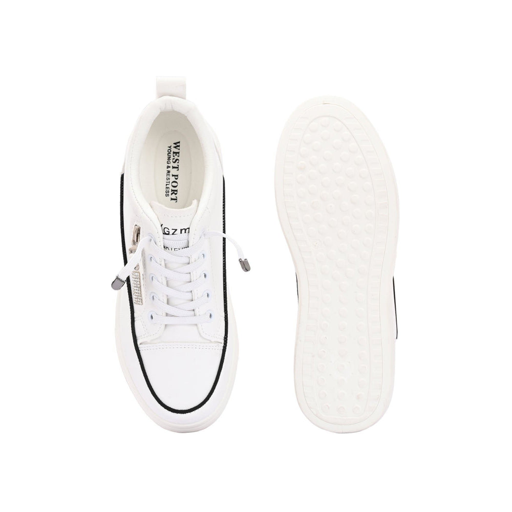Valentino Women Chunky Lace-Up White Sneakers
