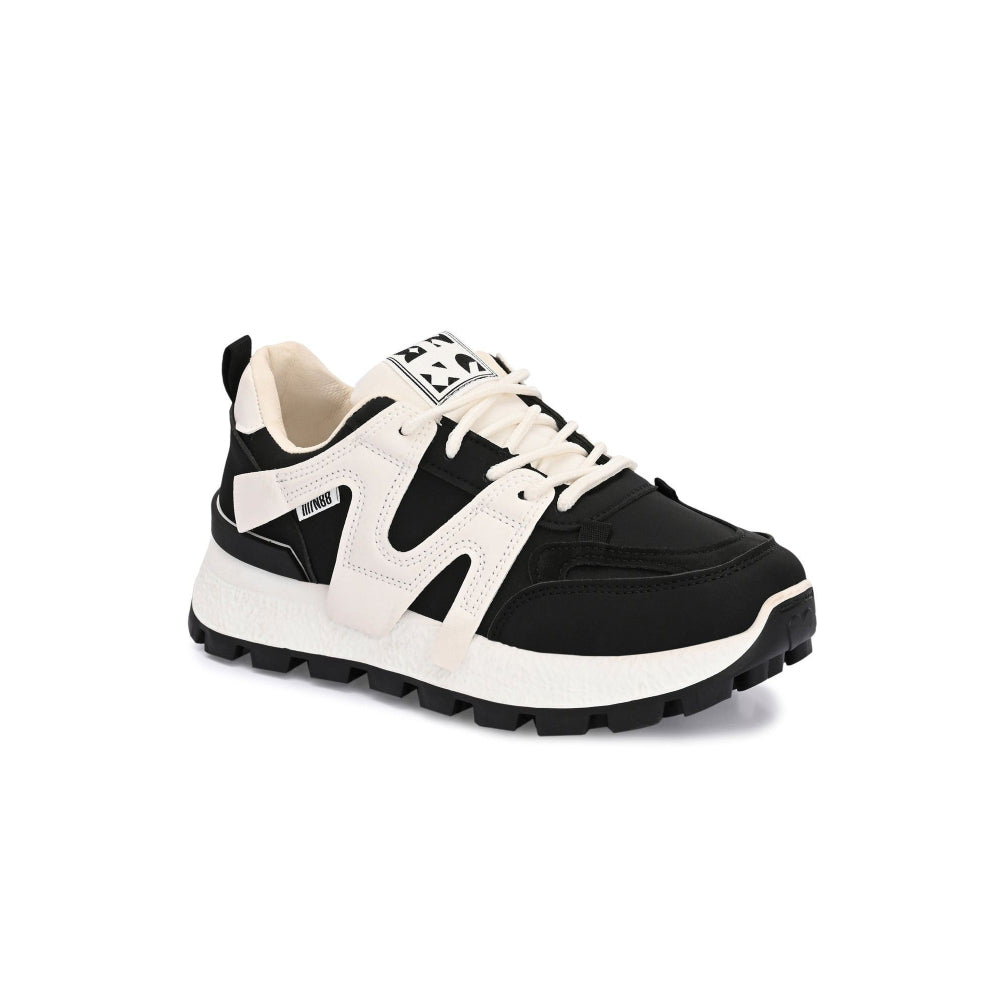 Valentino Women Chunky Lace-Up Black Sneakers