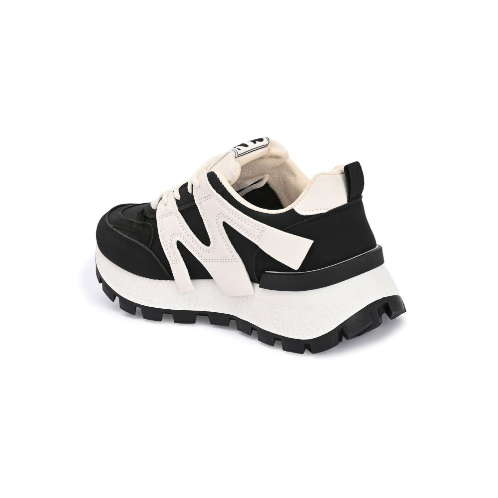 Valentino Women Chunky Lace-Up Black Sneakers