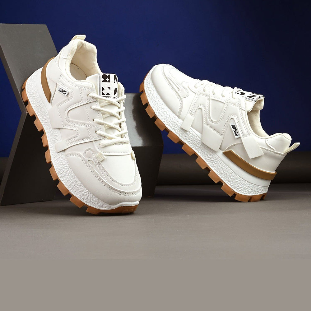 Valentino Women Chunky White Lace-Up Sneakers