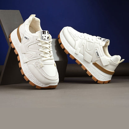 Valentino Women Chunky White Lace-Up Sneakers