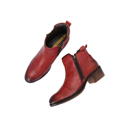Valentino Women Premium Leather Zipper Boots