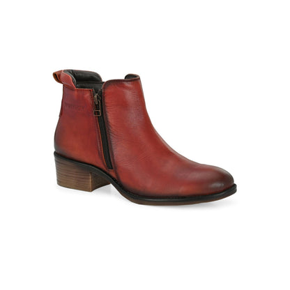 Valentino Women Premium Leather Zipper Boots