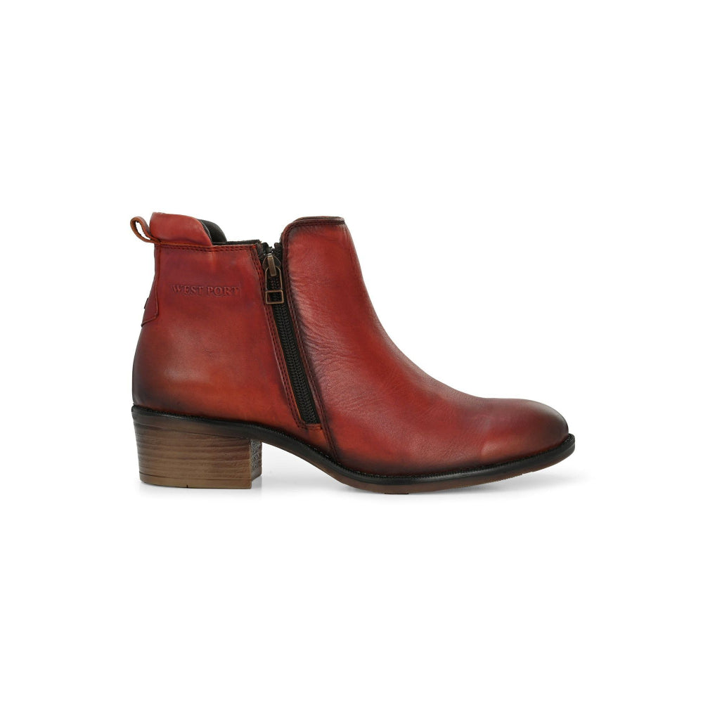 Valentino Women Premium Leather Zipper Boots