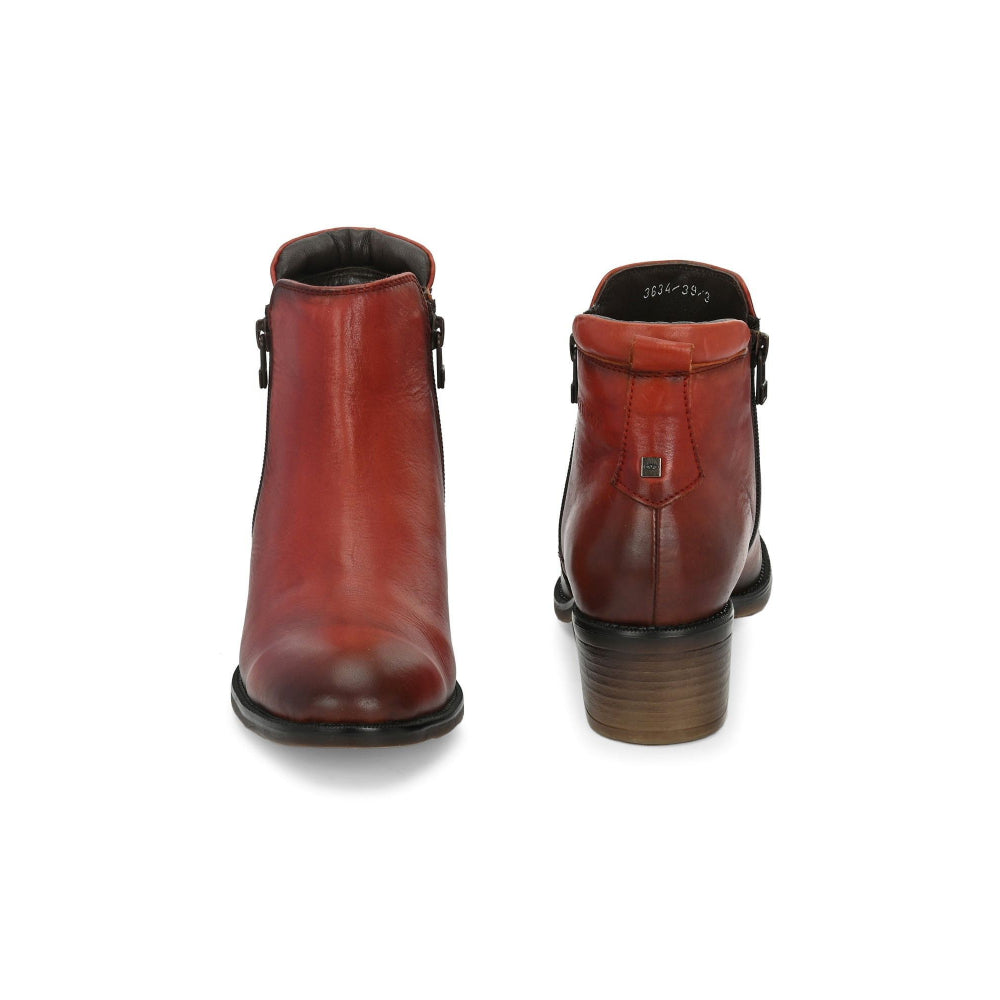 Valentino Women Premium Leather Zipper Boots