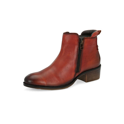 Valentino Women Premium Leather Zipper Boots