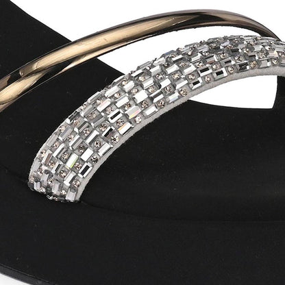 Valentino Women Metallic Embellished Wedge Sandals