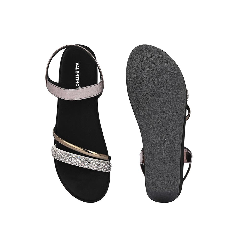 Valentino Women Metallic Embellished Wedge Sandals
