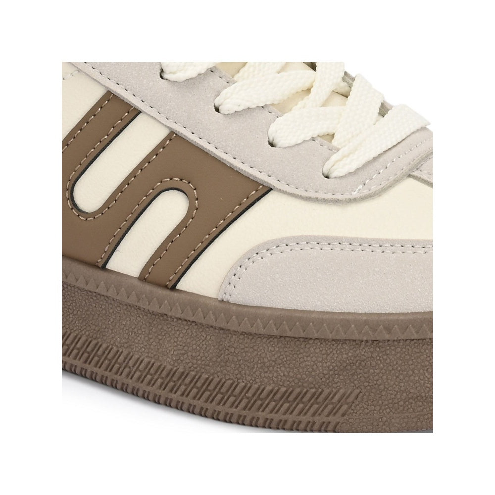 Valentino Women Chunky Beige Lace-Up Sneakers