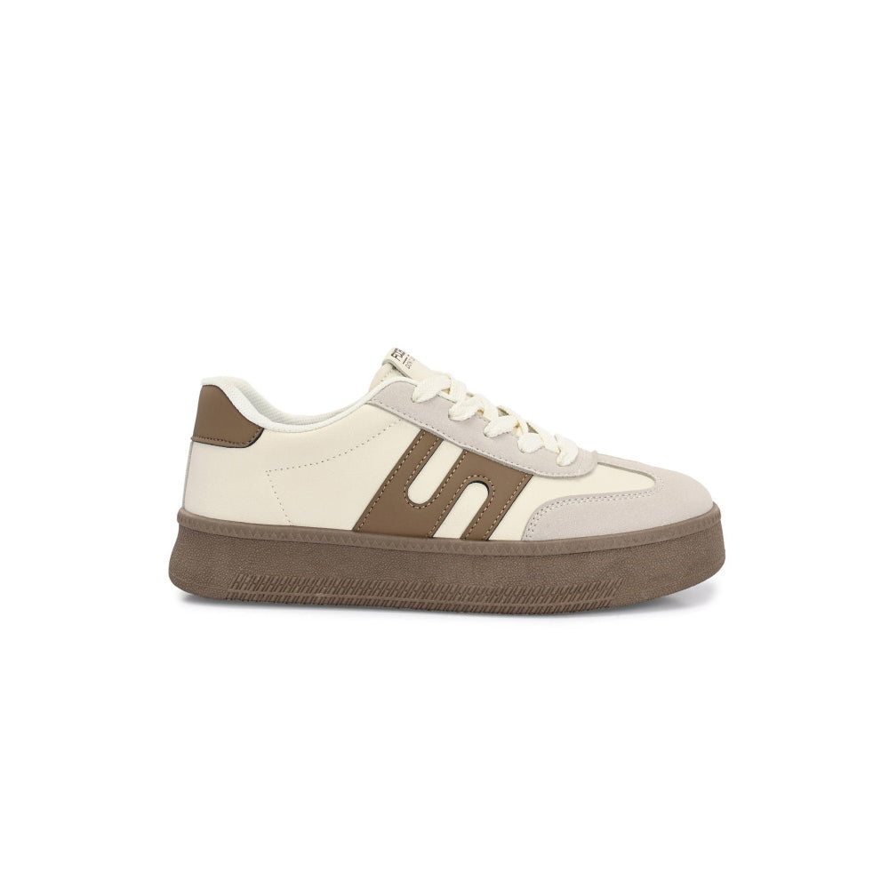 Valentino Women Chunky Beige Lace-Up Sneakers