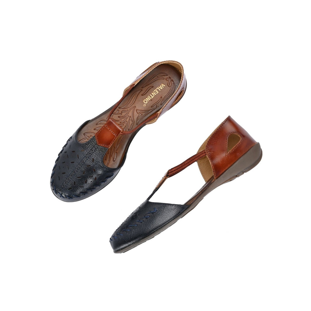 Valentino Women Blue premium Leather Sandals
