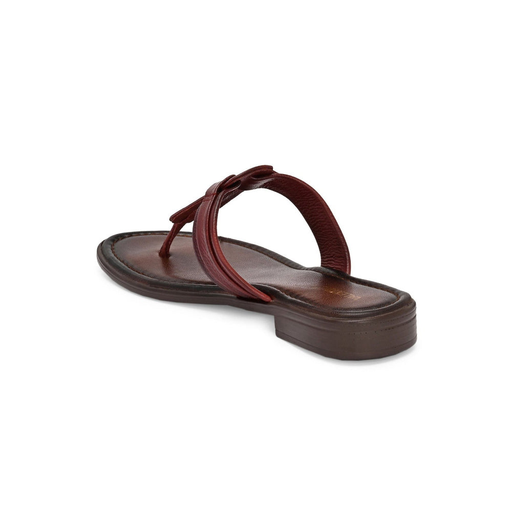 Valentino Women Cherry Leather Toe-Ring Flats