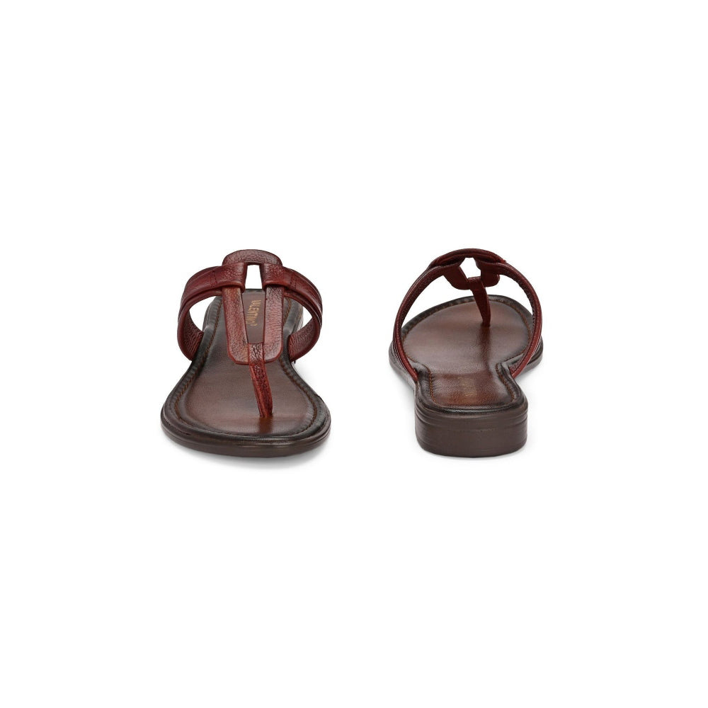 Valentino Women Cherry Leather Toe-Ring Flats