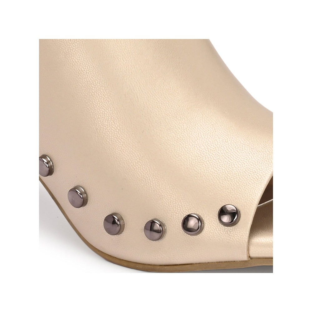 Valentino Women Studded Block Heel Slip-On Sandals