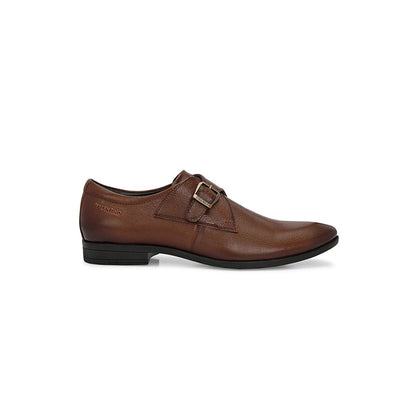 Valentino Men Premium Leather Single Strap Slip-On Formal Monk Shoes