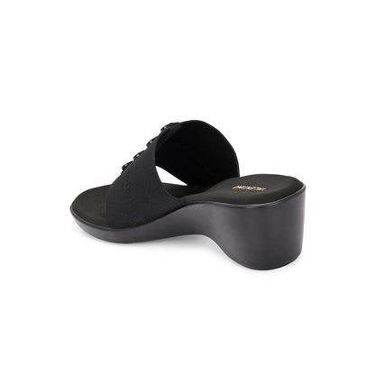 Valentino Women Black wedge Slide Sandals