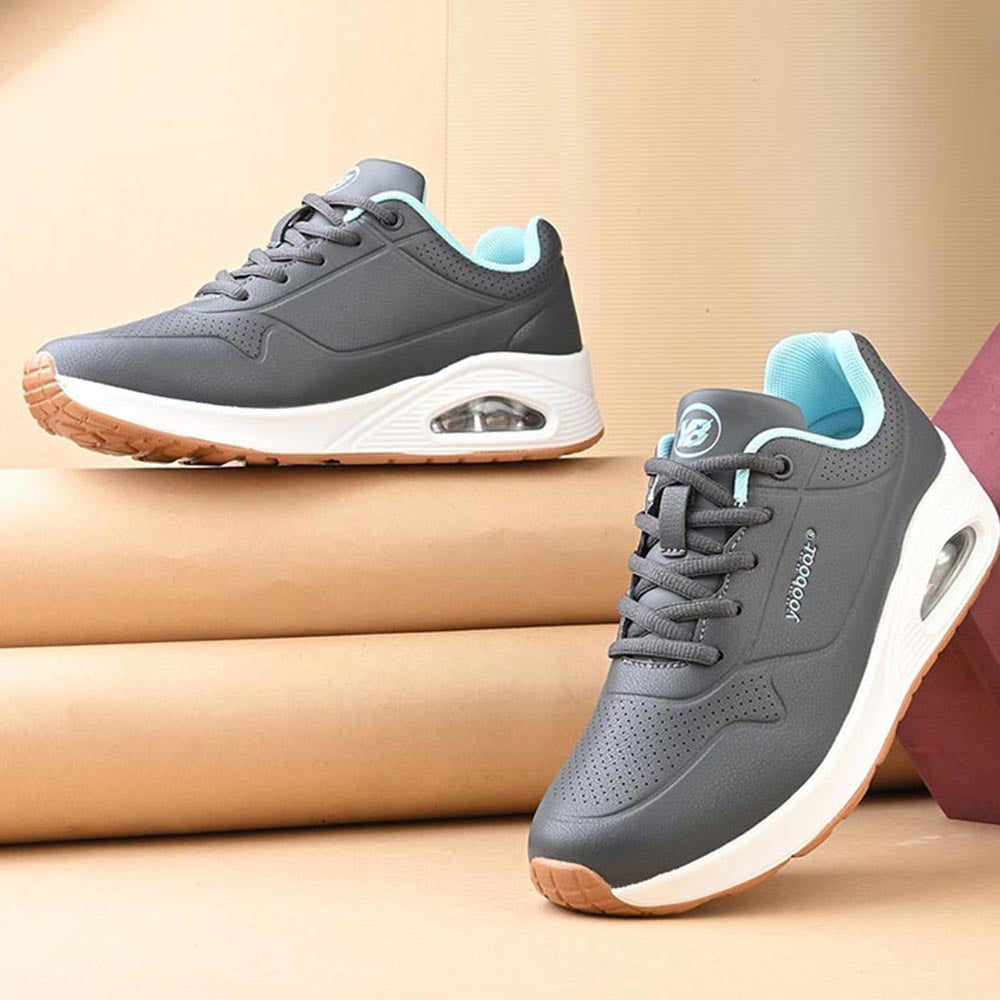 Valentino Women Grey Air-Cushion Sports Sneakers