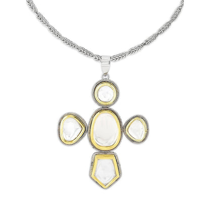 Valliyan White Polki Church Necklace