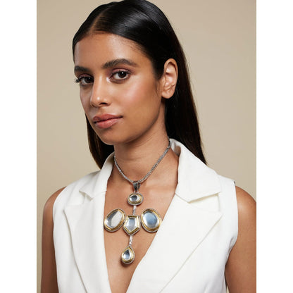 Valliyan White Polki Vatican Necklace