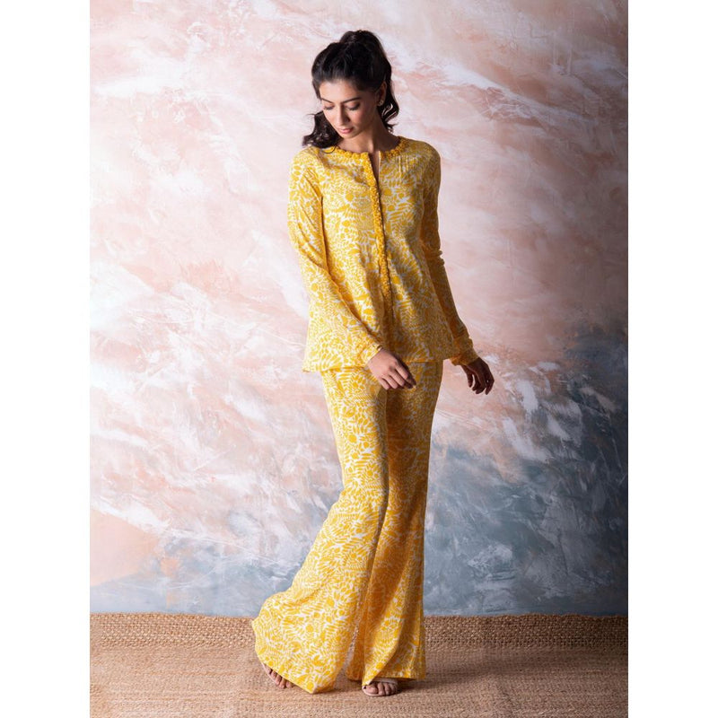 Vama Asher Canary Yellow Pomegranate Co-Ord (Set of 2)