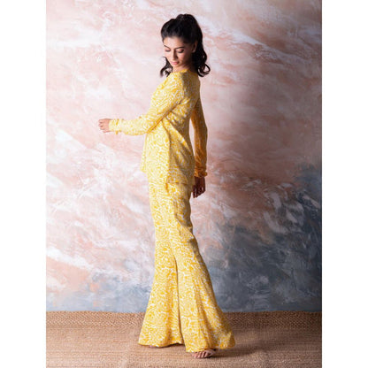Vama Asher Canary Yellow Pomegranate Co-Ord (Set of 2)