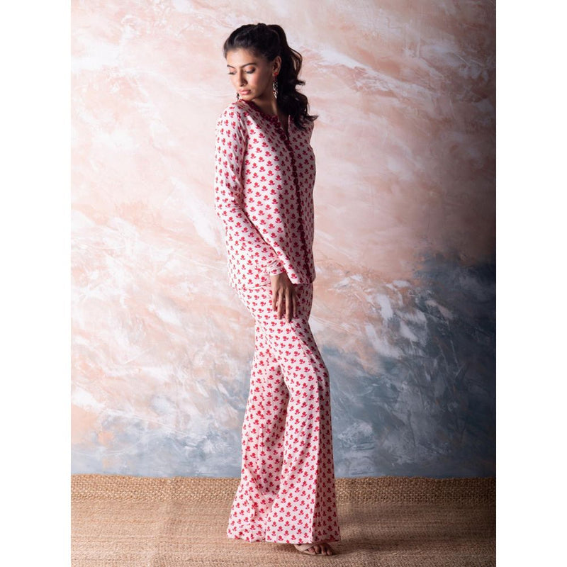 Vama Asher Flower Butti Red Co-Ord (Set of 2)