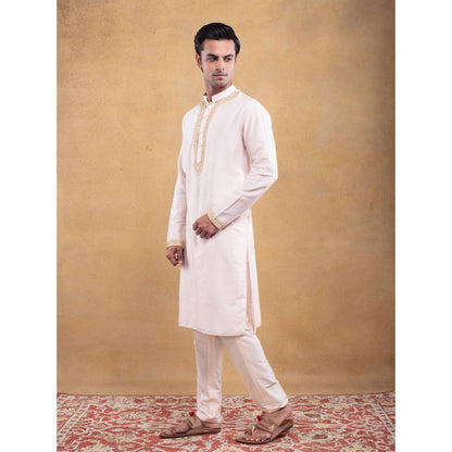 Vama Asher Blush Pink Embroidered Kurta with Pant (Set of 2)
