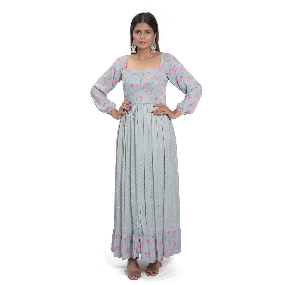 Vana Ethnics Blue Kamal Talai Dress