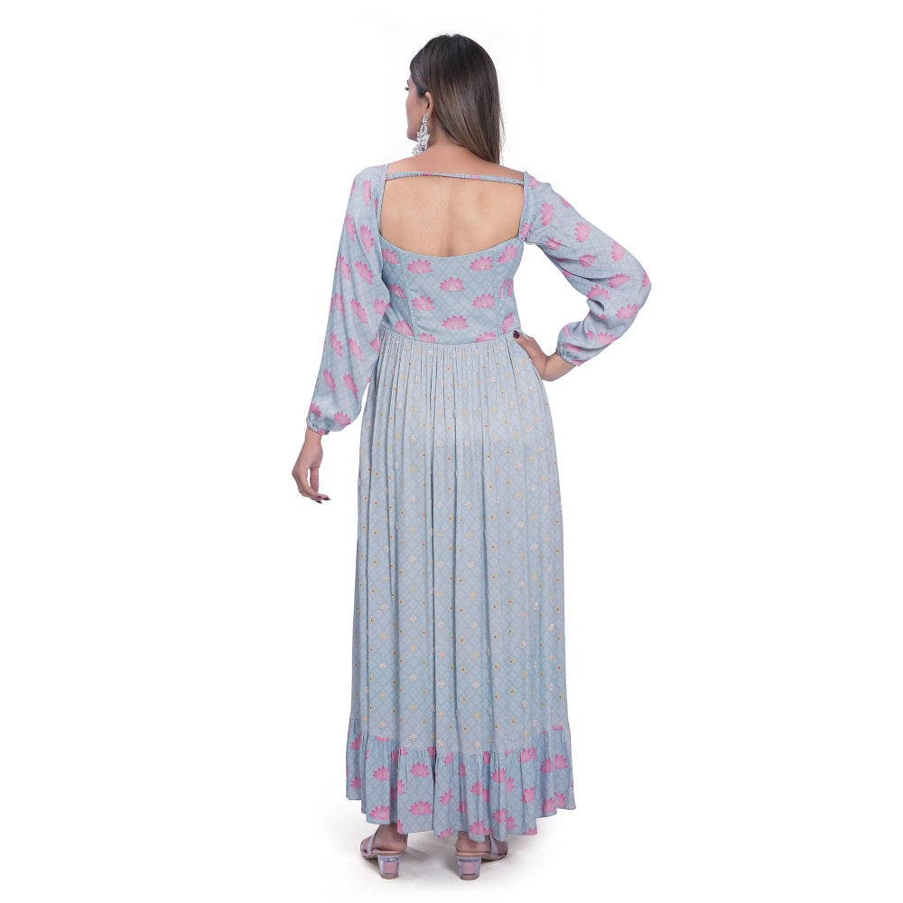 Vana Ethnics Blue Kamal Talai Dress
