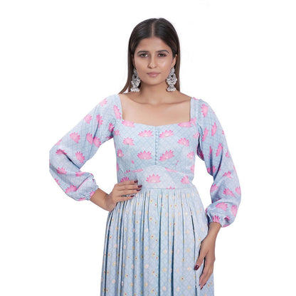 Vana Ethnics Blue Kamal Talai Dress