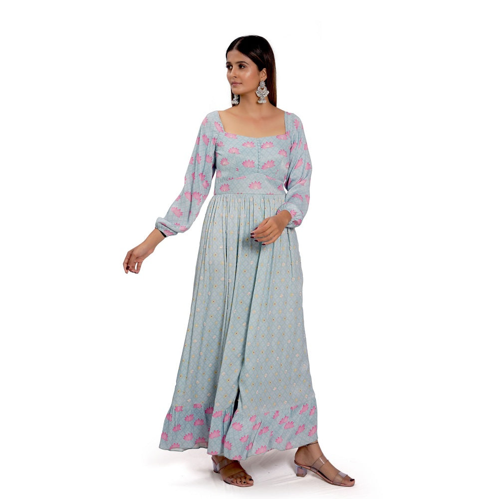 Vana Ethnics Blue Kamal Talai Dress