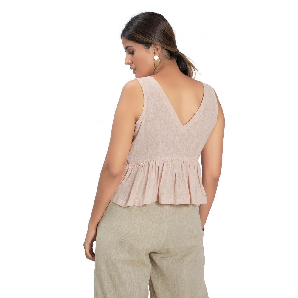 Vana Ethnics Sustainable Pink Cotton Top