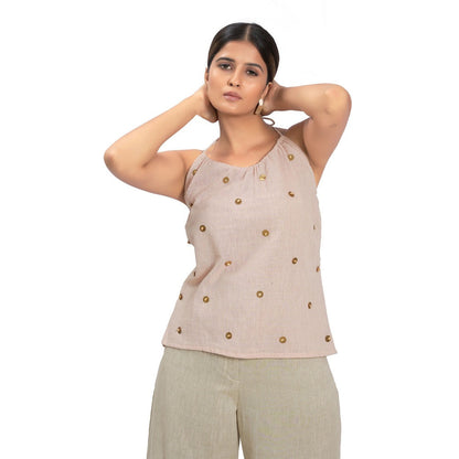 Vana Ethnics Sustainable Pink Cotton Top
