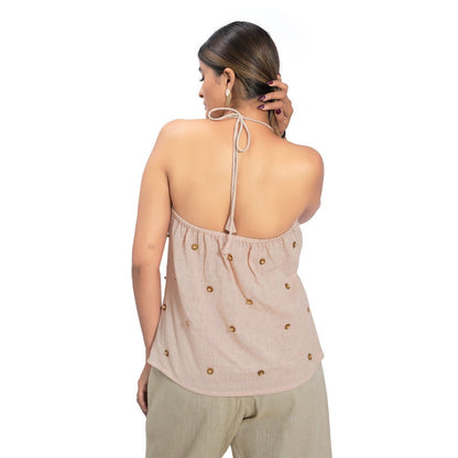 Vana Ethnics Sustainable Pink Cotton Top