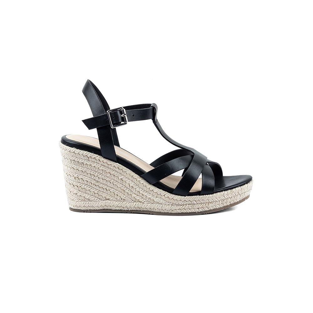 Vanilla Moon Black Espadrille Wedges