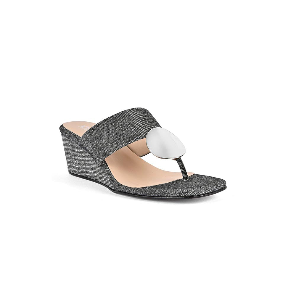Vanilla Moon Heels Pewter Embellished Sequined